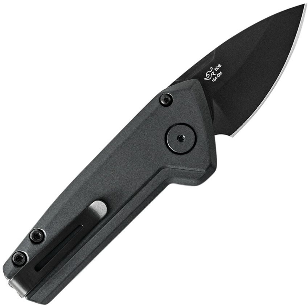 Buck Mini Deploy Automatic (BU839GYS1)1.875" 154CM Armor Black Cerakote Drop Point Plain Blade, Sniper Gray Coated Aluminum Handle