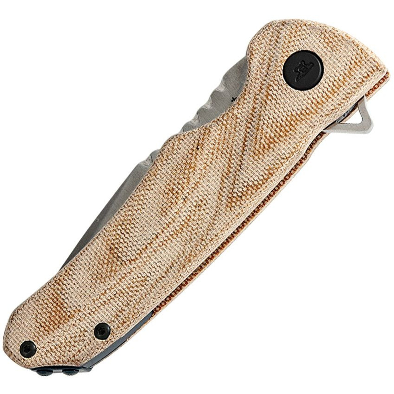 Buck Knives Sprint Pro (BU841TNS) 3.13" S30V Satin Drop Point Plain Blade, Natural Micarta Handle