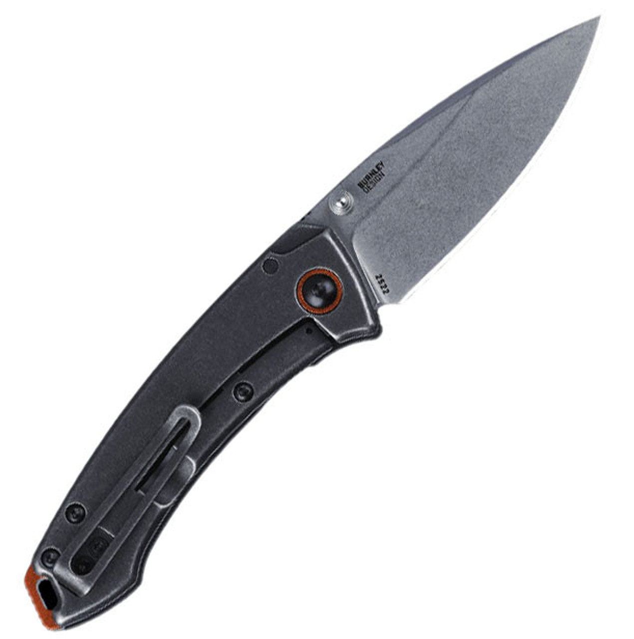 CRKT Tuna Compact (CR2522) 2.73" 8Cr13MoV Stonewashed Drop Point Plain Blade, Black G-10 Handle with Blackwashed Stainless Steel Back Handle