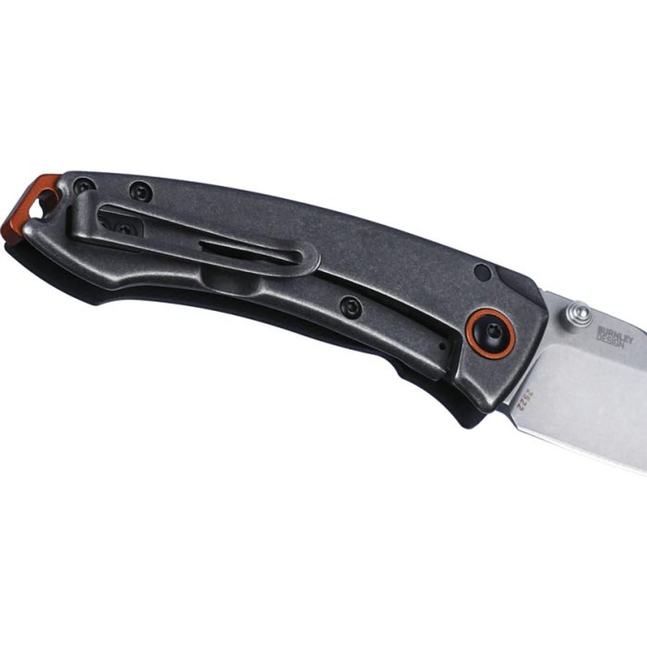 CRKT Tuna Compact (CR2522) 2.75" 8Cr13MoV Stonewashed Drop Point Plain Blade, Black G-10 Handle with Blackwashed Stainless Steel Back Handle