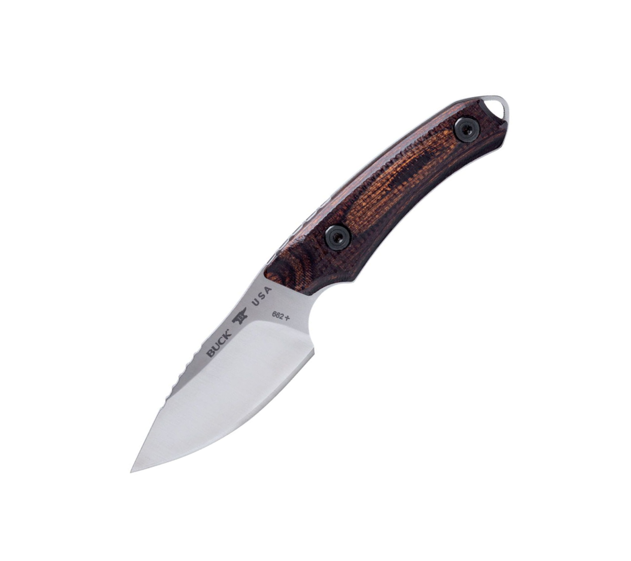 Buck Knives 662 Alpha Scout Fixed Blade Knife (0662WAS-B)- 2.875" Satin S35VN Drop Point Blade, Walnut Dymalux Handle
