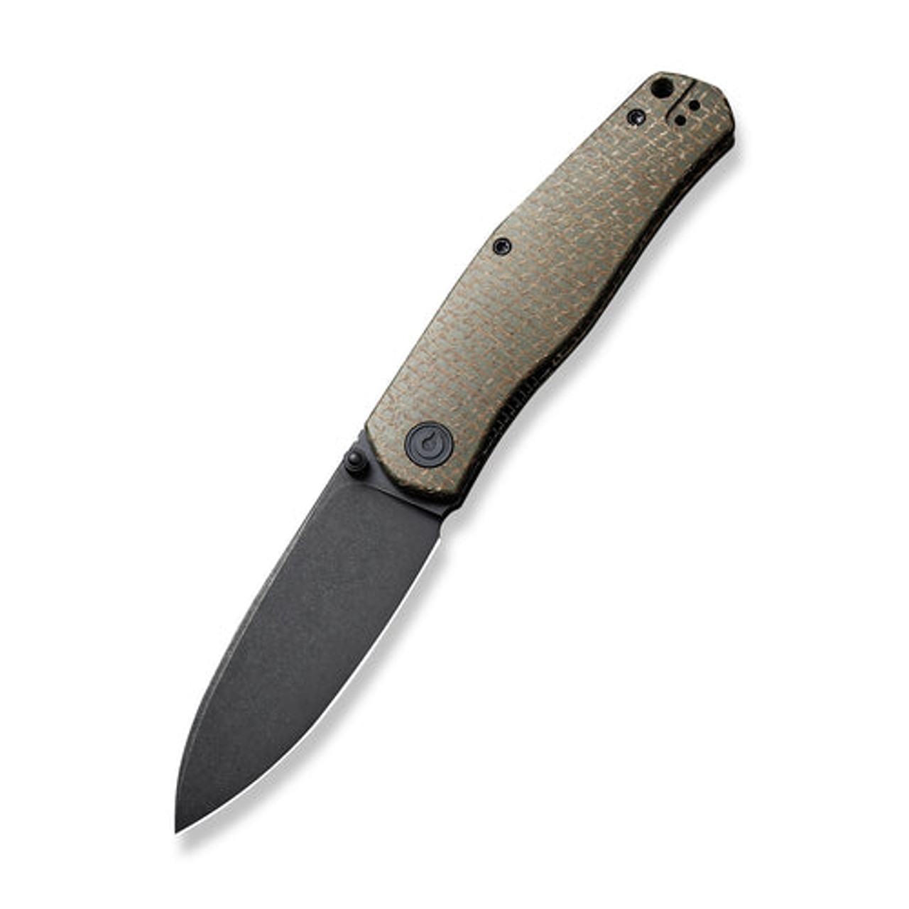 Civivi Sokoke (C22007-2) 3.35" Black Stonewashed 14C28N Drop Point Plain Blade, Green Burlap Micarta Handle