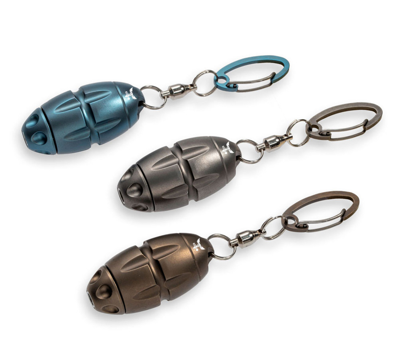 LionSTEEL Eggie Keychain (EG-BL) - Blue Titanium, 6 Tools