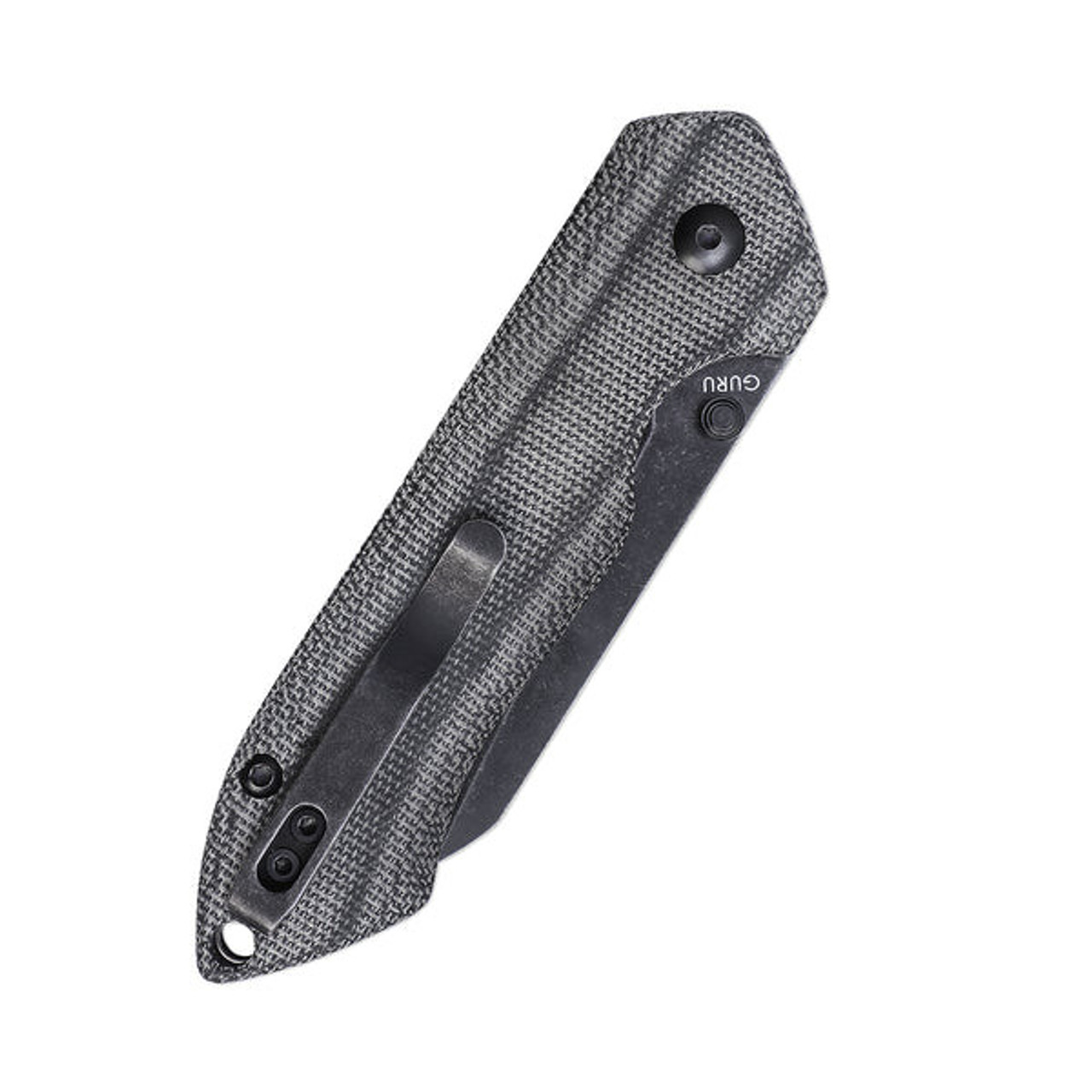 Kizer Cutlery Guru (V3504C1) 2.97" 154CM Blackwashed Cleaver Blade, Black Micarta Handle