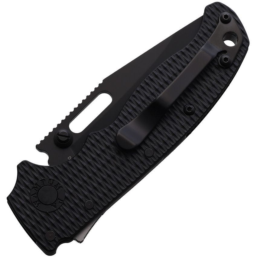 Demko AD20.5 Shark Lock | Black Clip Point D2 |Knifeworks