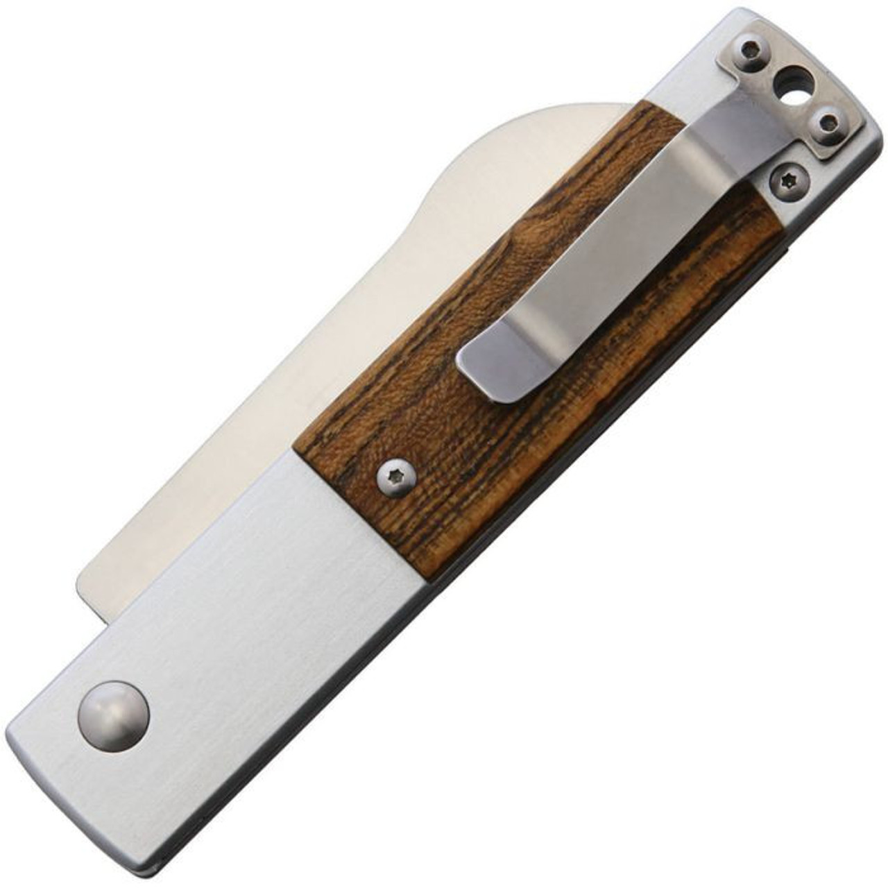 Maserin In-Estro Folding Knife (165/BO)- 3.00" Satin D2 Sheepsfoot Blade, Bocote Wood Handle