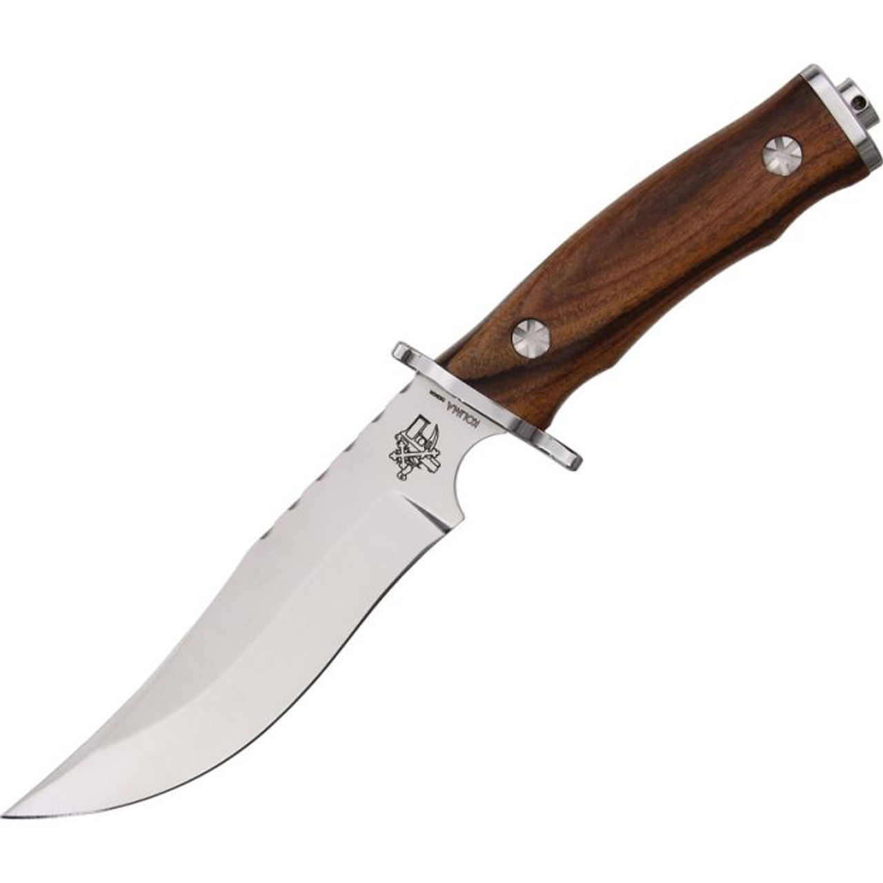 Maserin Siberian Fixed Blade Knife (987)- 7.519" Satin 440C Trailing Point Plain Blade, Cocobolo Wood Handle