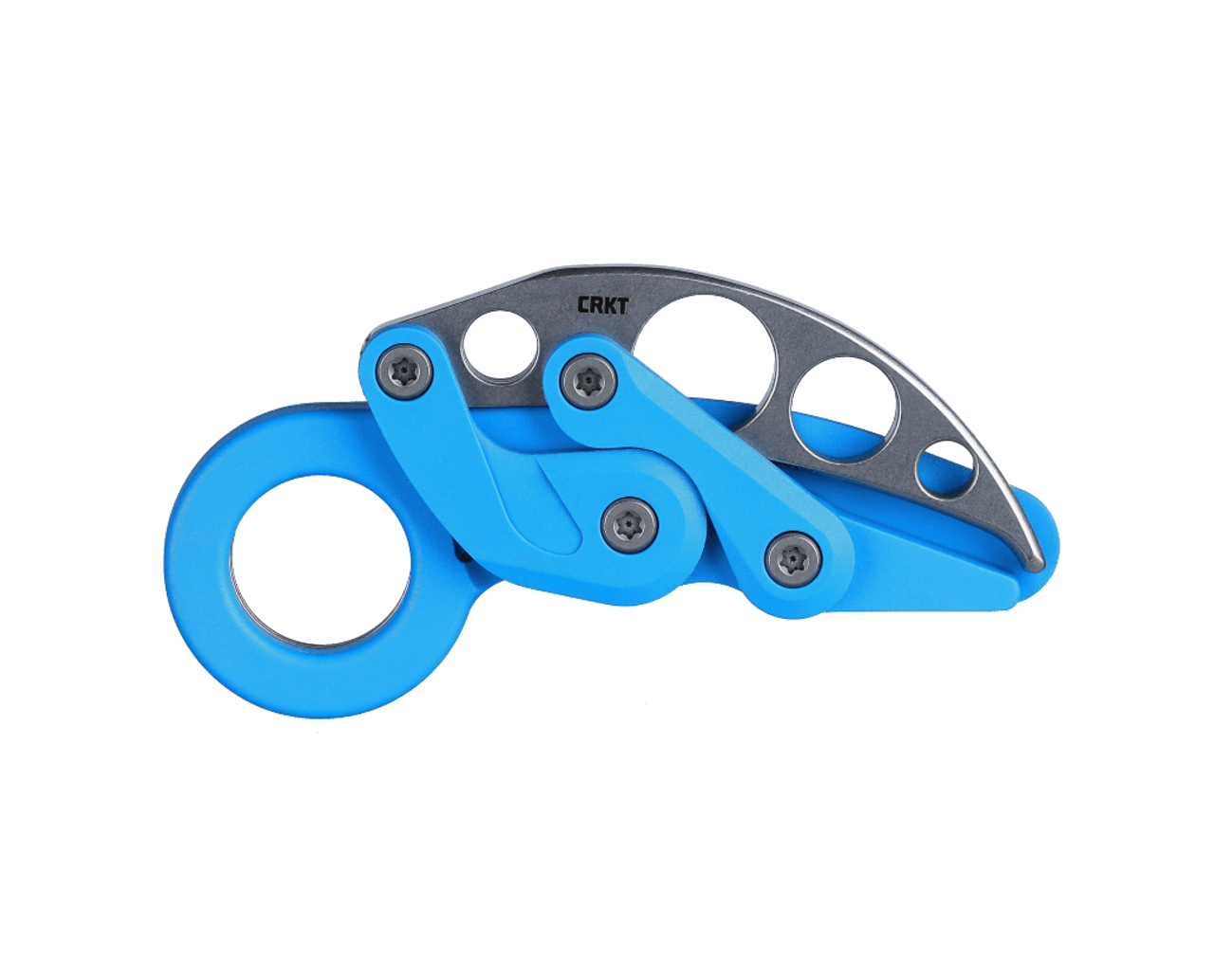 CRKT Provoke Kinematic Trainer (CR4041T) 2.48" 420J2 Stonewashed Unsharpened Trainer Blade, Blue Grivory Handle