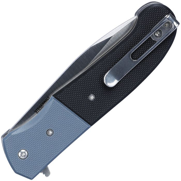 CRKT Ignitor A/O (6880) 3.48" 8Cr13MoV Satin Drop Point Plain Blade, Black and Blue G-10 Handle