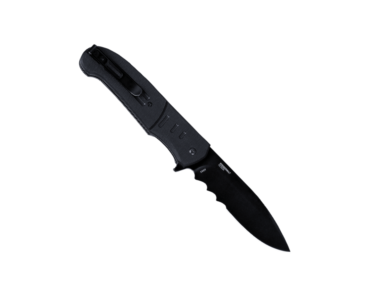 CRKT Ignitor A/O (6885) 3.48" 8Cr13MoV Black Drop Point Partially Serrated Blade, Black G-10 Handle