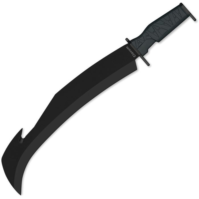 Maserin Clavum Fixed Blade Knife (970/N)- 13.00" Black Blohler N690 Hawkbill Plain Blade, Black Forprene Handle