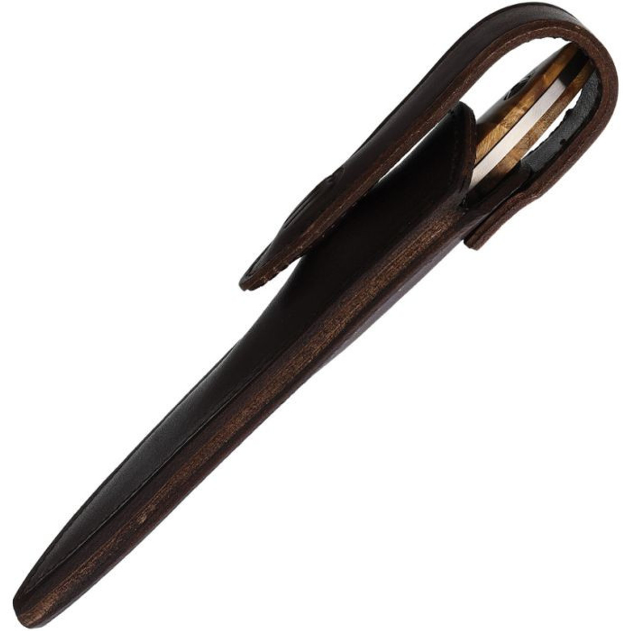 Maserin AM22 Fixed Blade Knife (923/RA)- 2.75" Satin 14C28N Drop Point Plain Blade, Maple Wood Handle