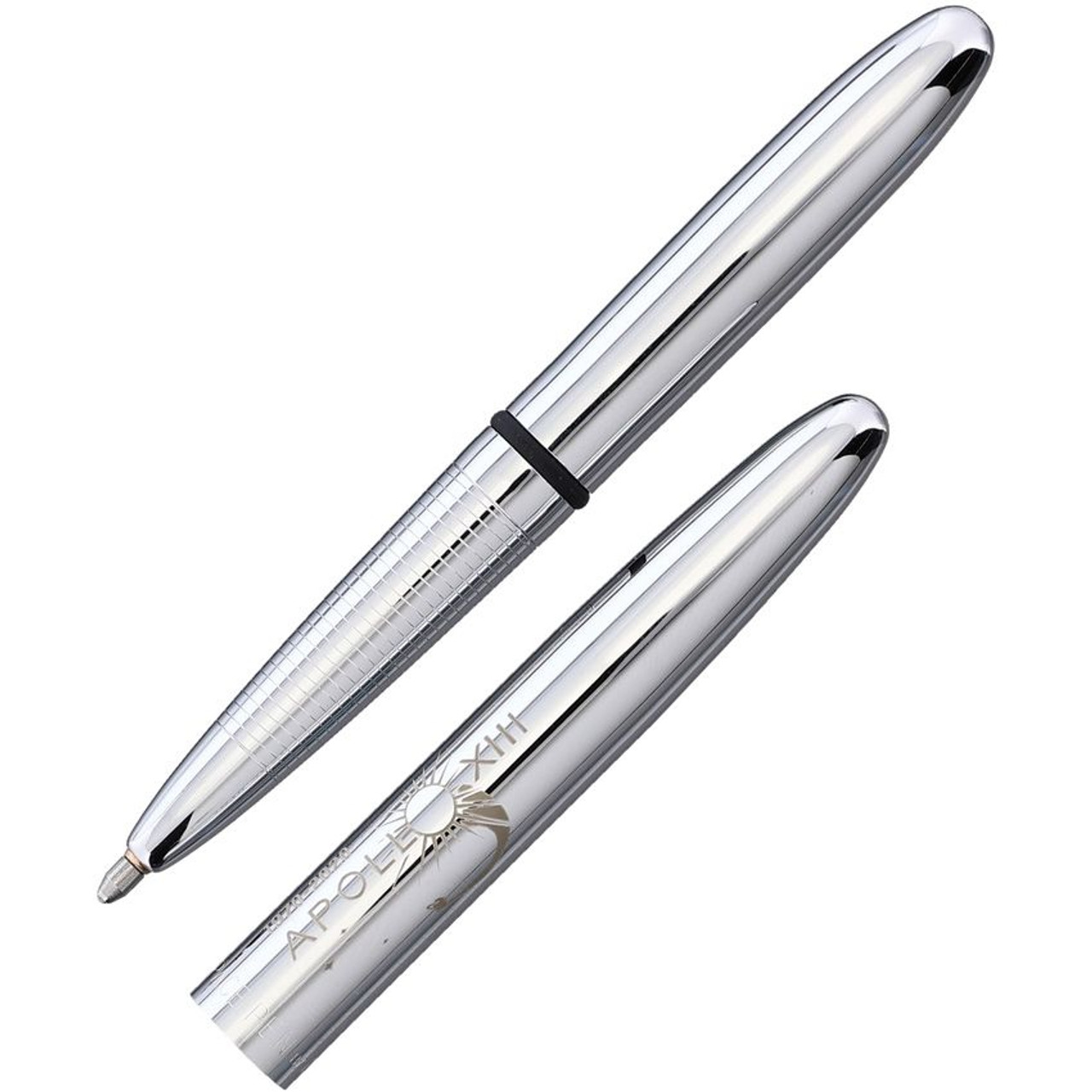 Fisher Space Pens Bullet (FP994278) 3.75" Chrome Barrell, Chrome Cap, Silver Clip, PR4 Black Ink, Medium Point