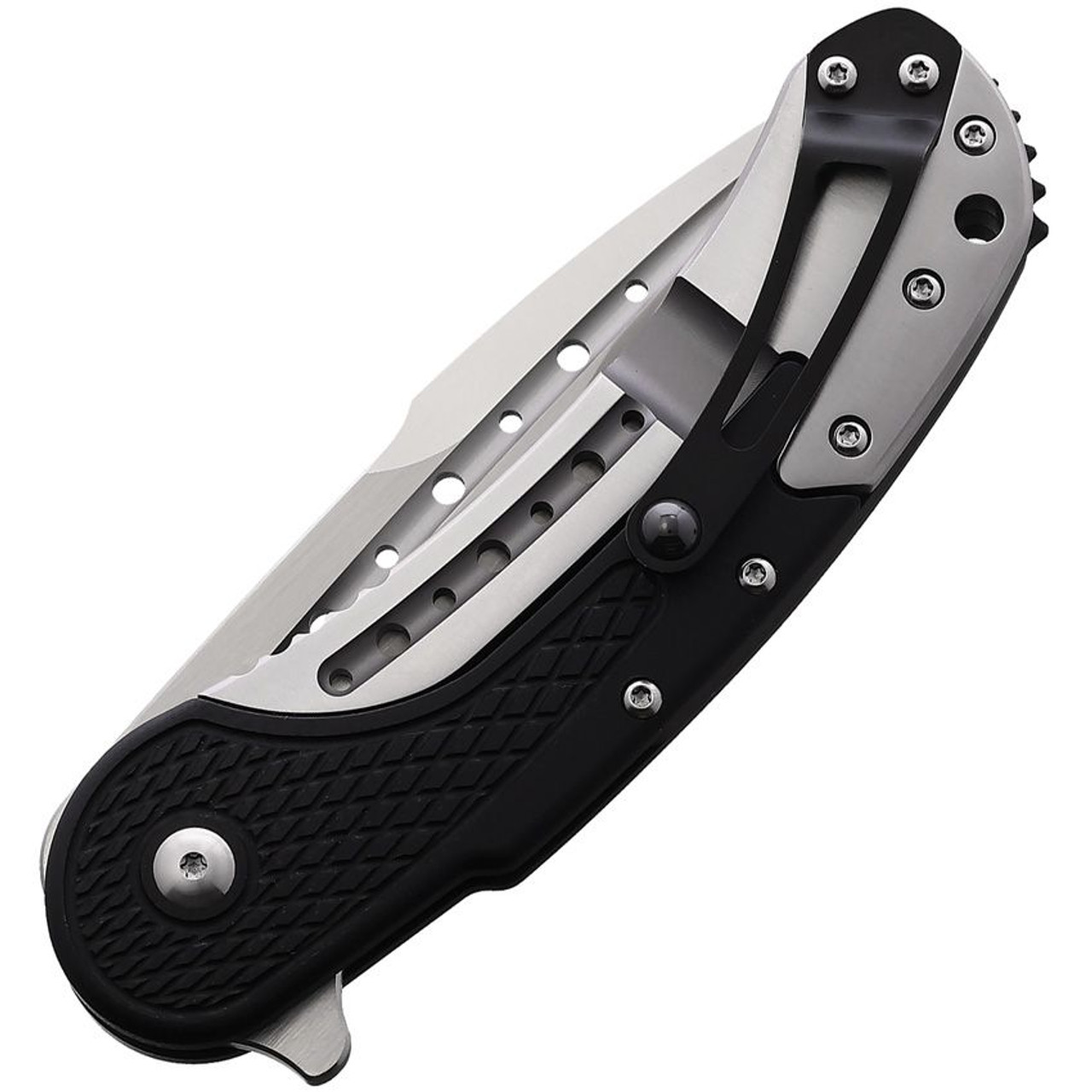 Begg Knives Bodega (BG010) 3.50" Satin D2 Drop Point Plain Blade, Black G-10 Handle