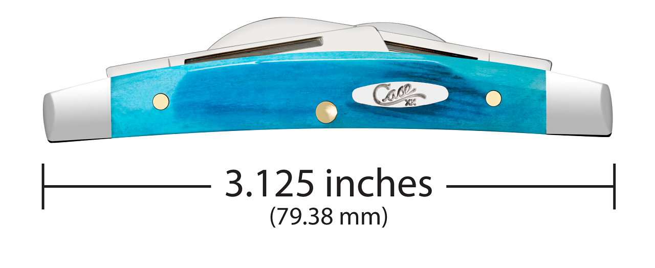 Case Small Congress 25586 - Sawcut Jig Caribbean Blue Bone Handle (6468  SS)