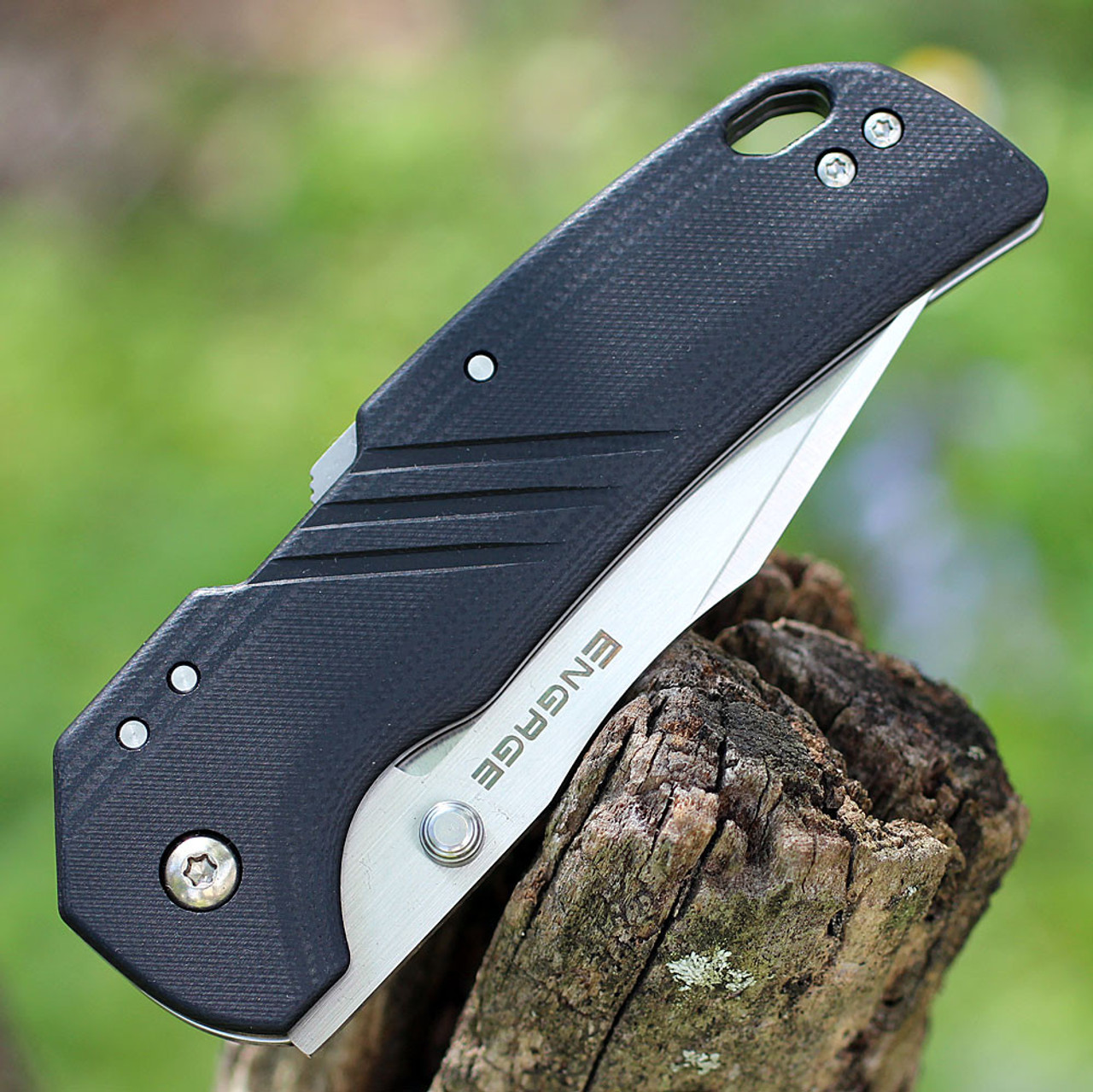 Cold Steel Engage (CSFL30DPLC35) - 3.5" Satin CPM-S35VN Clip Point Plain Blade, Black G-10 Handle