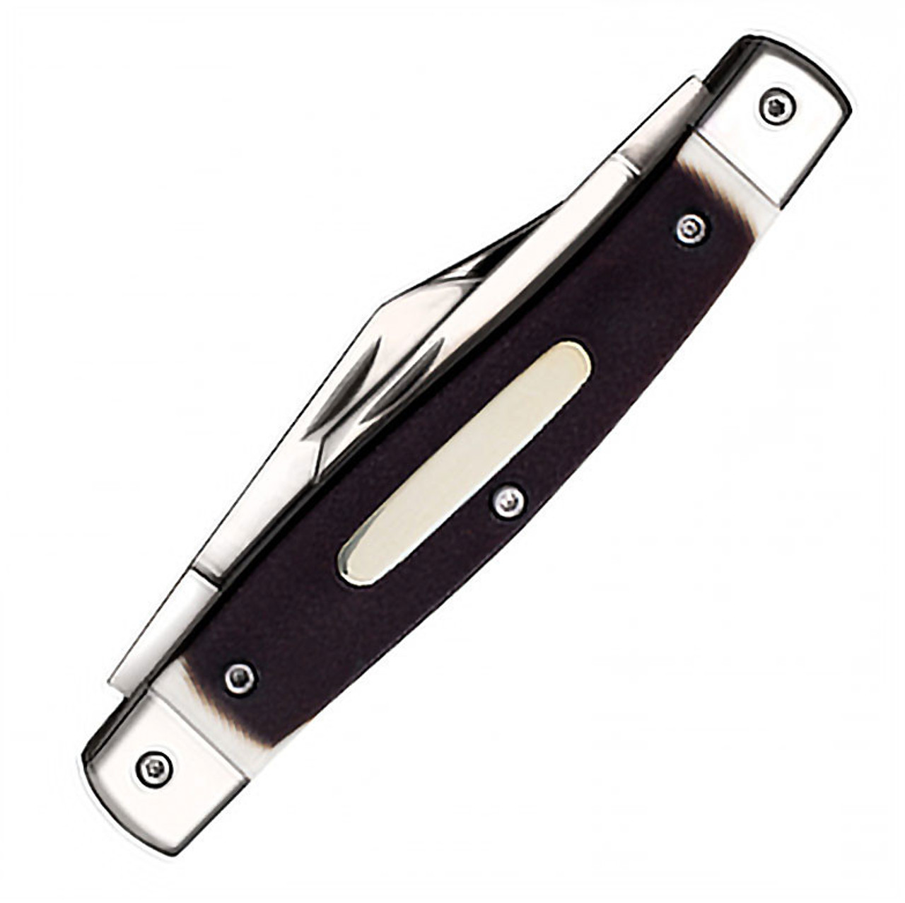 Cold Steel Stockman - Ranch Boss III (FL-STKMN), 8Cr13MoV Stainless Clip Point, Spey and Sheepsfoot Blades, Bone Handle w/Brown Leather Sheath