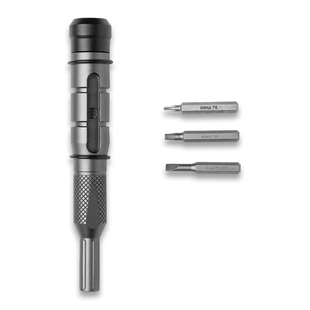 KNAFS Torx Bit Driver (KNAFS-00123) Gray Aluminum Body , 3 Torx Bits