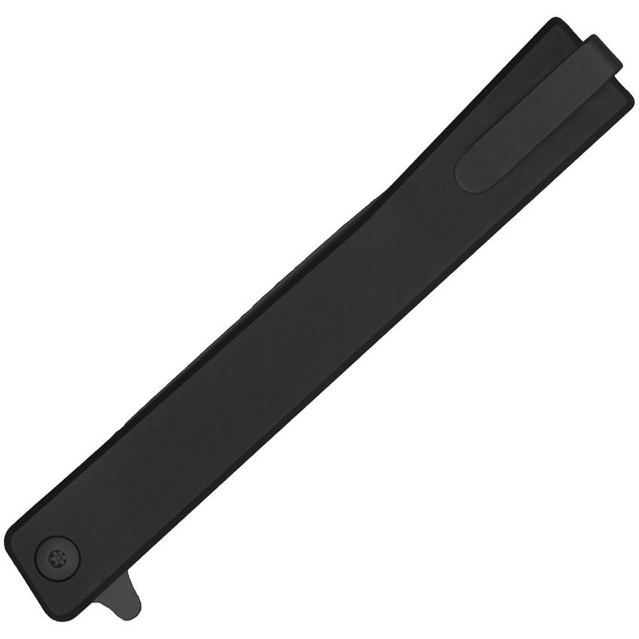 Ocaso The Solstice Folding Knife (OCS10CTB) 3.5" Black CPM-S35VN Straight Back Blade, Black Titanium Handle