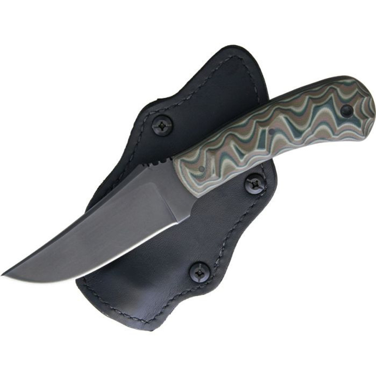 Winkler Knife Blue Ridge Hunter(WK029) 4.125" 80cRv2 Black Clip Point Plain Blade, Camo Sculpted G-10 Handle