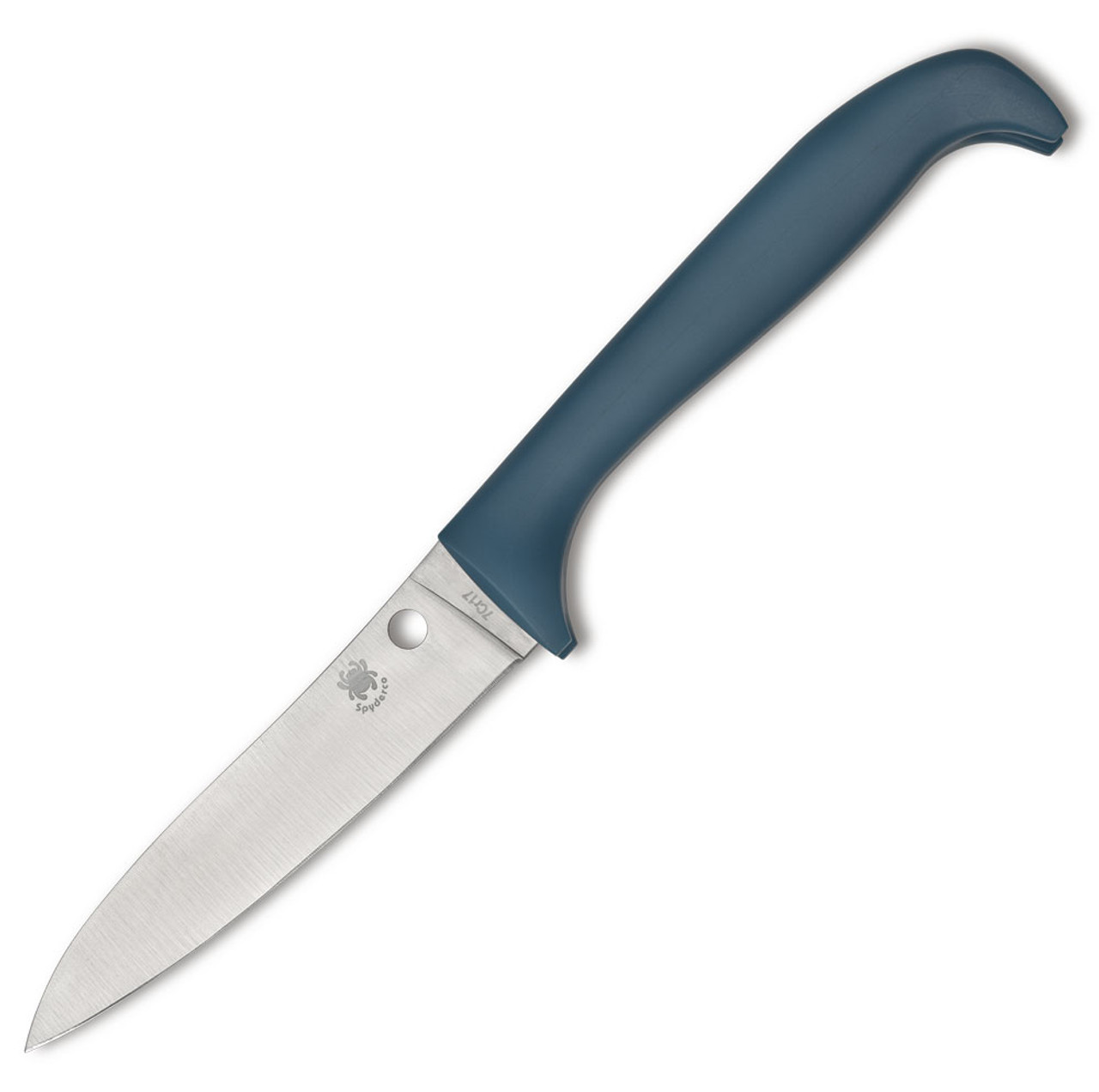 Spyderco Counter Critter K21PBL -3.95" 7Cr17 Stainless Plain Blade, Blue Polymer Handle