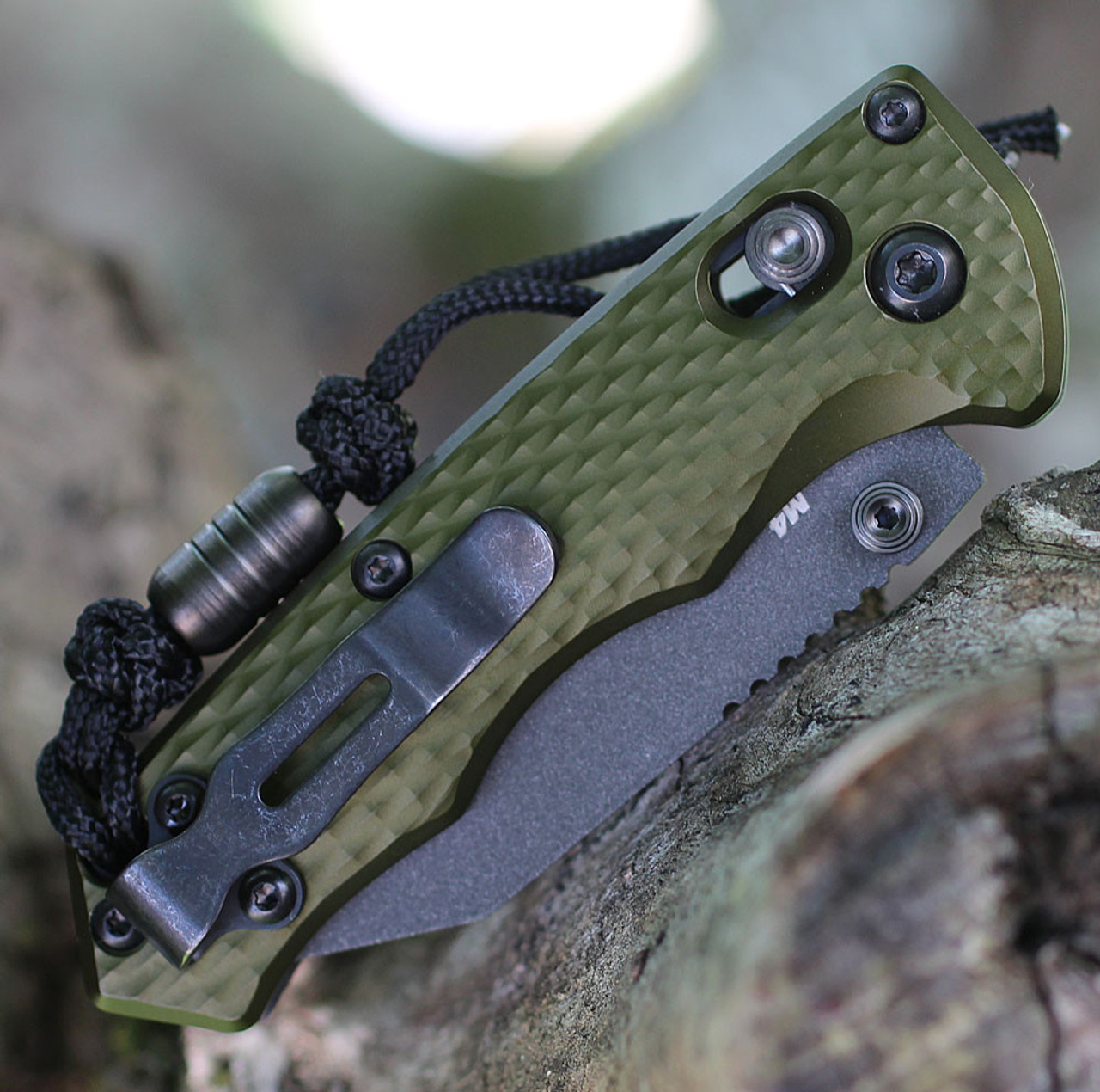Benchmade Full Immunity (290BK-2) 2.49" CPM-M4 Cobalt Black Wharncliffe Plain Blade, Woodland Green Aluminum Handle