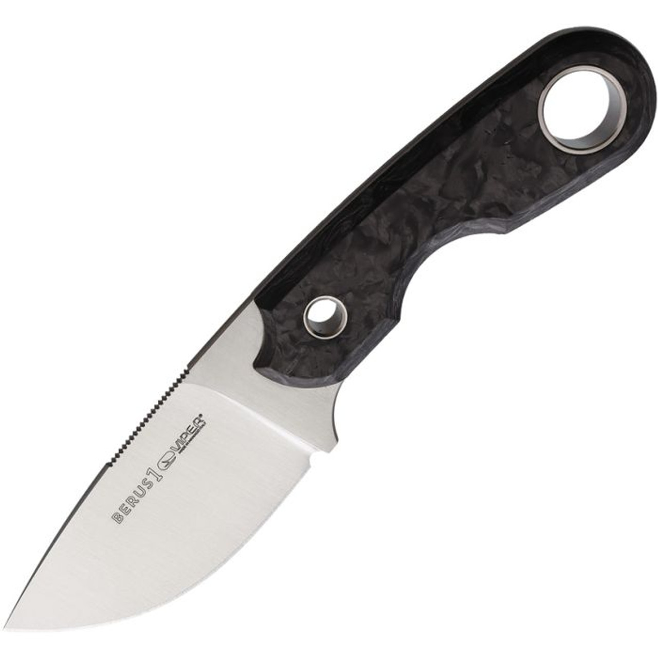 Viper Berus 1 (VT4012FCM) - 3.5" M390 Drop Point Satin Plain Blade, Marble Carbon Fiber Handle