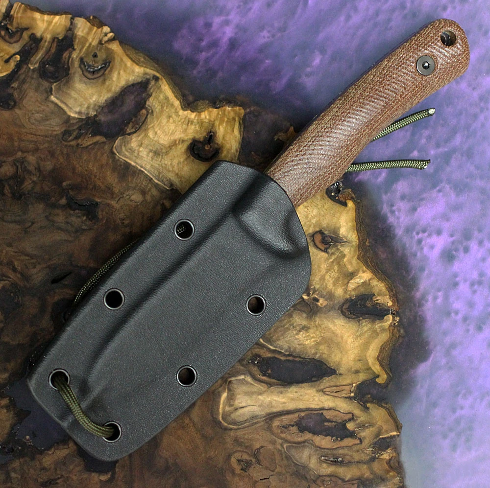 ESEE Ashley Game Knife Brown Micarta Sheathed Right View