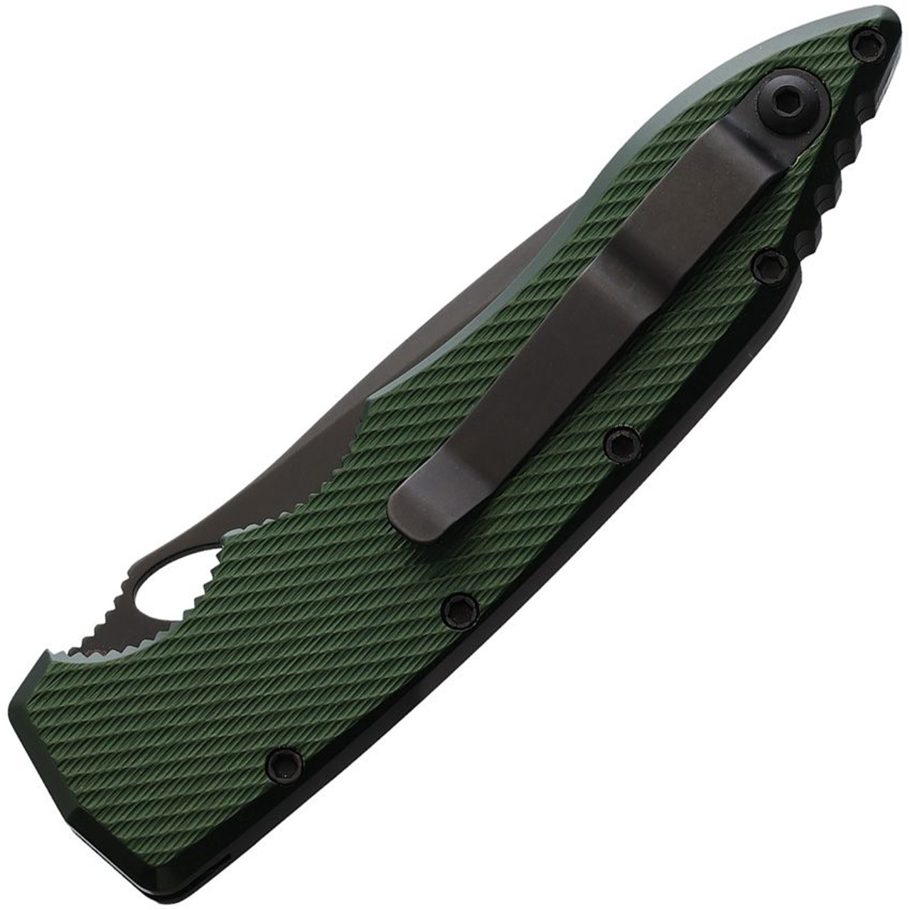 Piranha Mini Predator (PKCP11GT) 3.5" Black CPM S30V Blade, Green Aluminum Handle