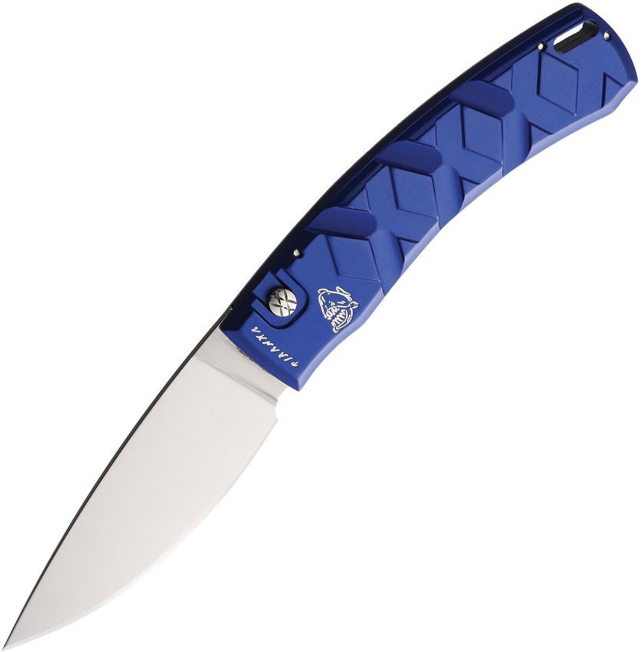Piranha X (PKCP14B) 3.3" Mirror 154CM Blade, Blue Aluminum Handle