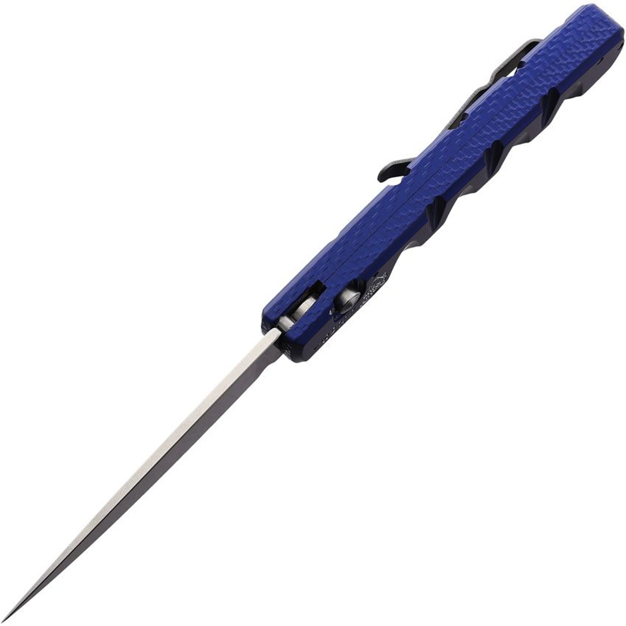 Piranha Knives Virus (PKCP15B) 3.25"Mirror CPM S30V Blade, Blue Aluminum Handle
