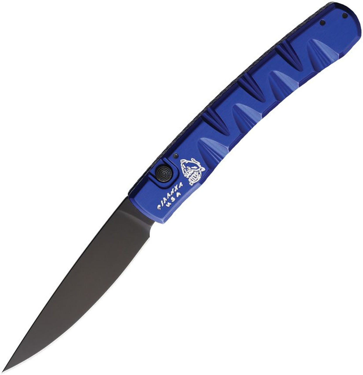 Piranha Knives Virus (PKCP15BT) 3.25" Black CPM S30V Blade, Blue Aluminum Handle