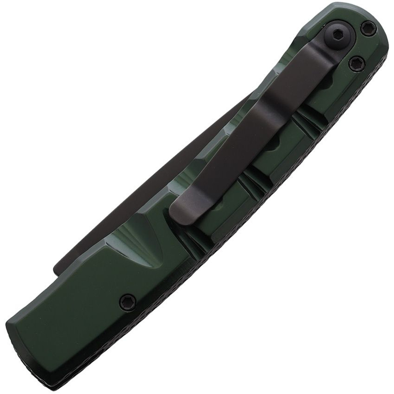 Piranha Knives Virus (PKCP15GT) 3.25" Black CPM S30V Blade, Green Aluminum Handle