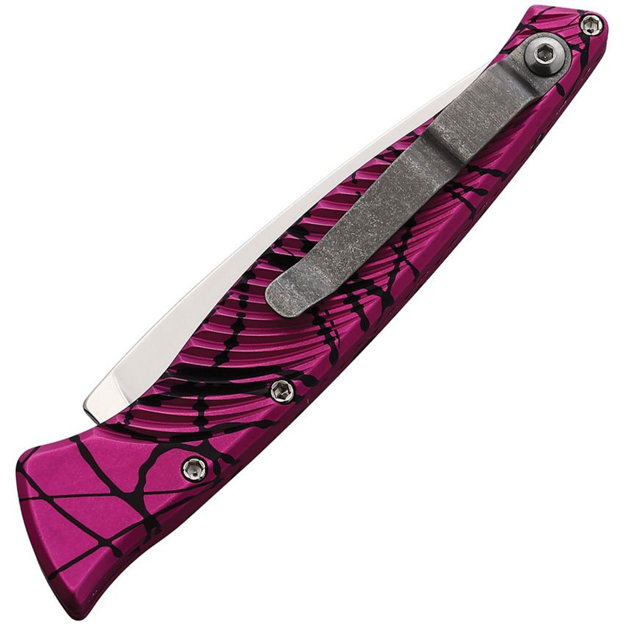 Piranha Knives DNA (PKCP16PK) 3.25" Mirror CPM S30V Blade, Pink Aluminum Handle