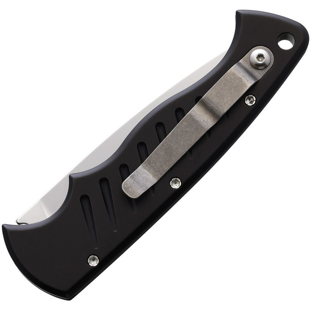 Piranha Pocket (PKCP1BK) 3.2" 154CM Mirror Drop Point Blade, Black Aluminum Handle