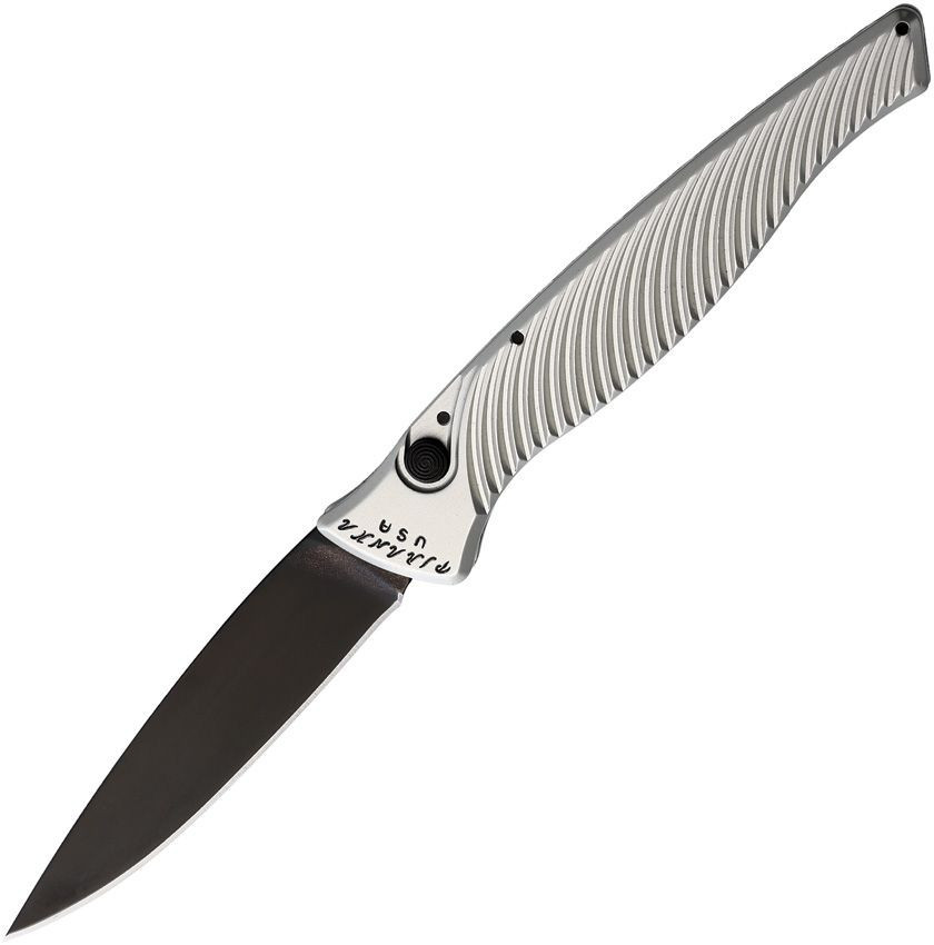 Piranha Knives DNA (PKCP16ST) 3.25" Black CPM S30V Blade, Silver Aluminum Handle