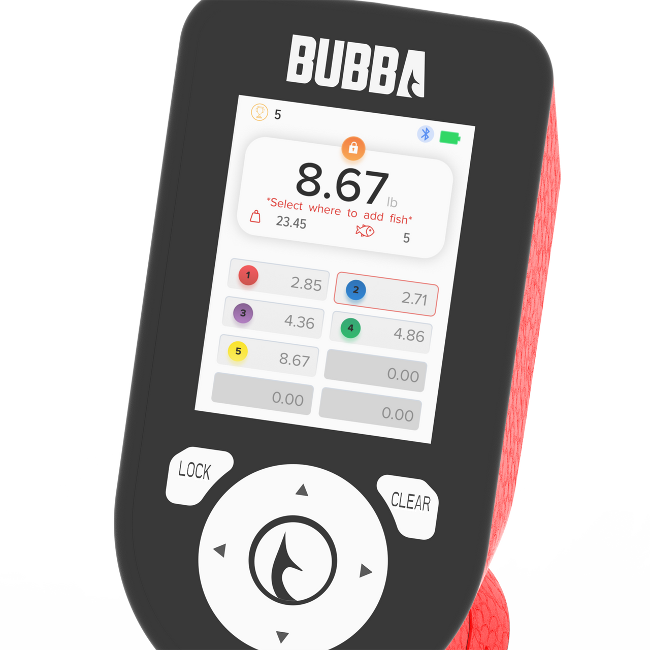 Bubba Pro Series Smart Fish Scale (BUB1176076) 60LB Weight Limit, Rechargeable Lithium Battery, Bluetooth Compatible, Waterproof