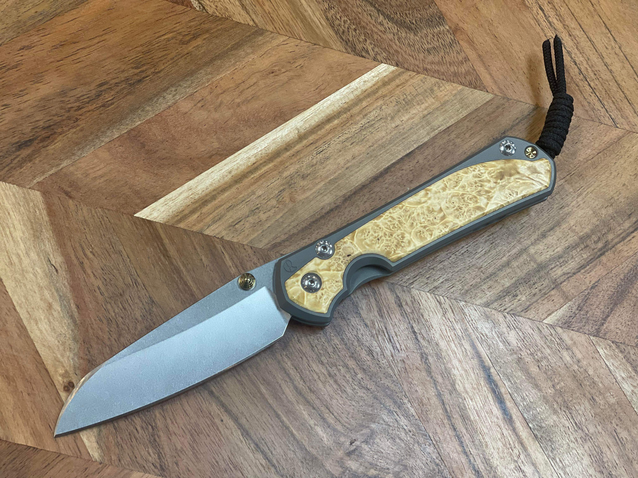 Chris Reeve Large Sebenza 31 Box Elder Inlay-Glass Blasted