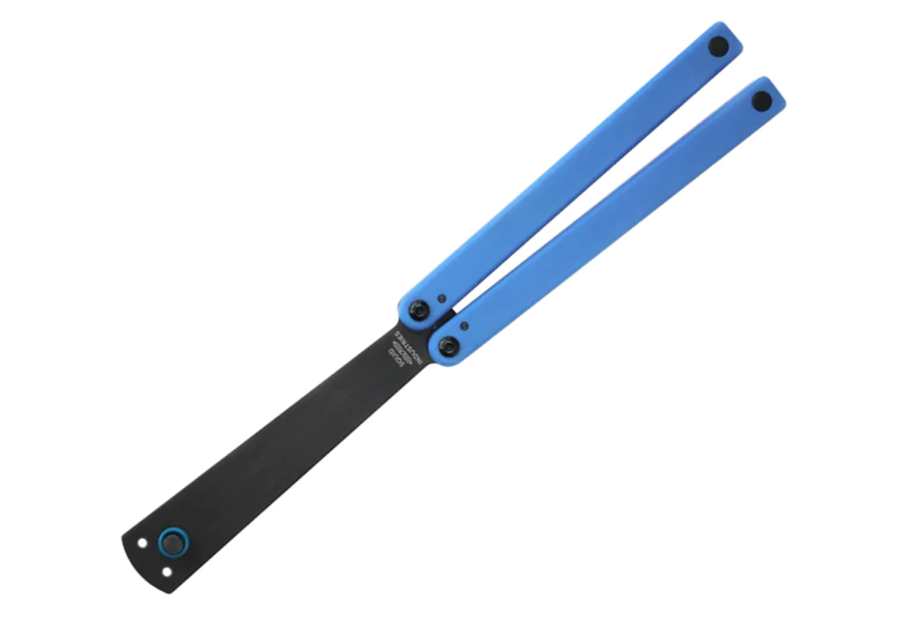 Squid Industries Squiddy-U Trainer (Squiddy-U) 5.2" Blue Acetal Trainer Blade, Blue Acetal Handles