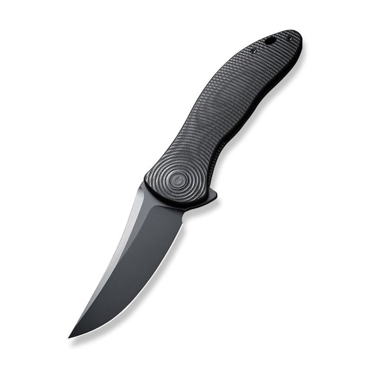 Civivi Synergy4 (C21018A-1) 3.94" Nitro-V Black Trailing Point Plain Blade, Black G-10 Handle