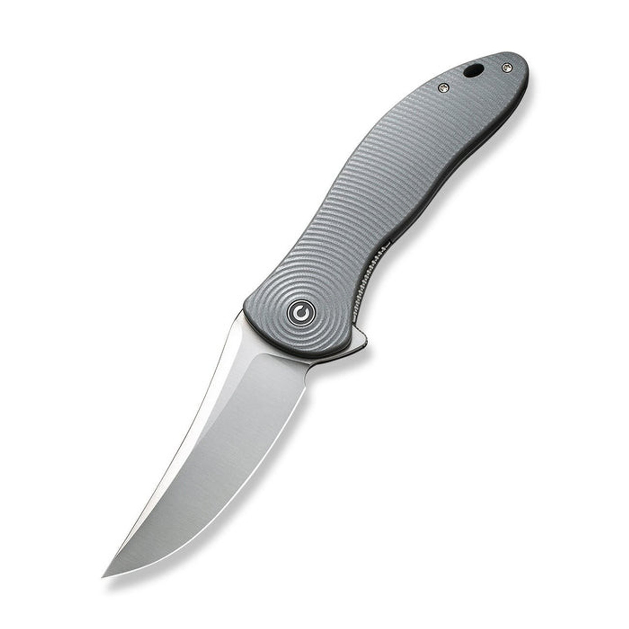 Civivi Synergy4 (C21018A-2) 3.94" Nitro-V Satin Trailing Point Plain Blade, Gray G-10 Handle