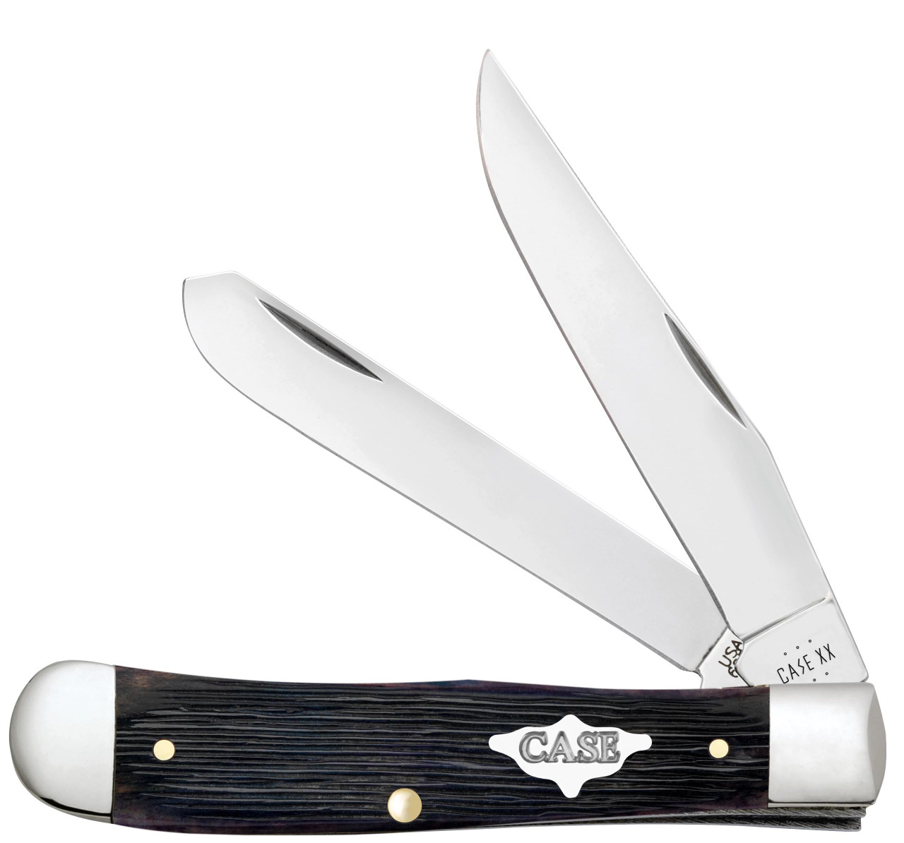 Case 9700 Barnboad Jig Purple Bone Trapper, Mirror-Polished Clip and Spey Blades (6254 SS)