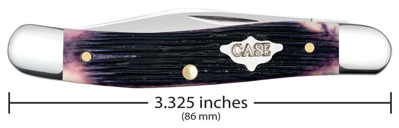 Case 09714 Barnboard Jig Purple Bone Medium Jack (62087 SS) - Case Coat of Arms shield