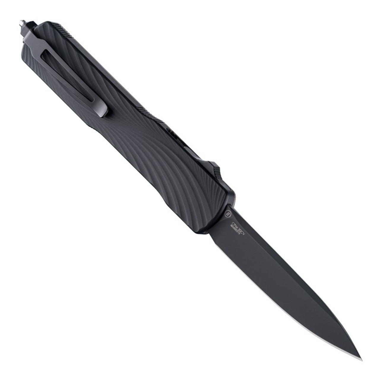 Hogue Counterstrike OTF Automatic (34877) 3.35" Drop Point CPM-20V Black PVD Coated Blade, Dark Earth G-Mascus Cover, Black Aluminum Frame