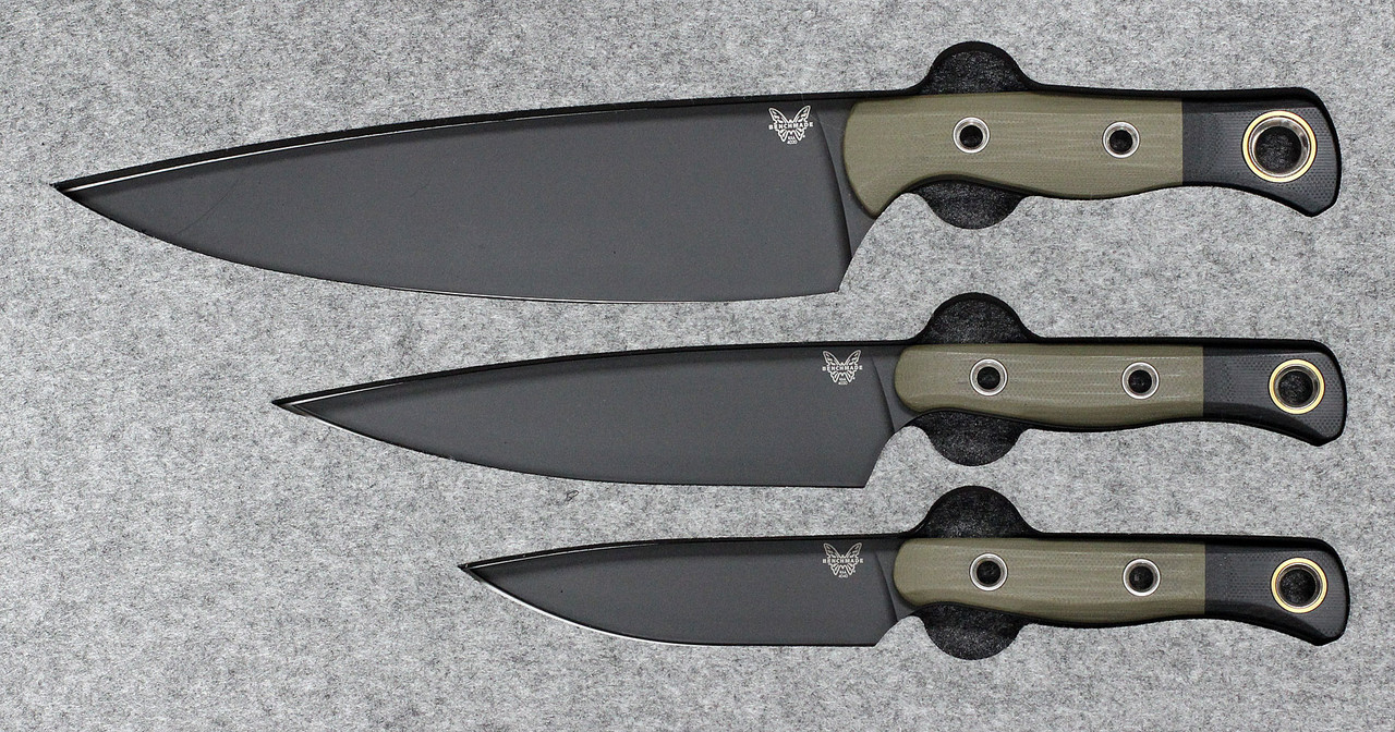 Benchmade professional kitchen knife set with Drop Point profile