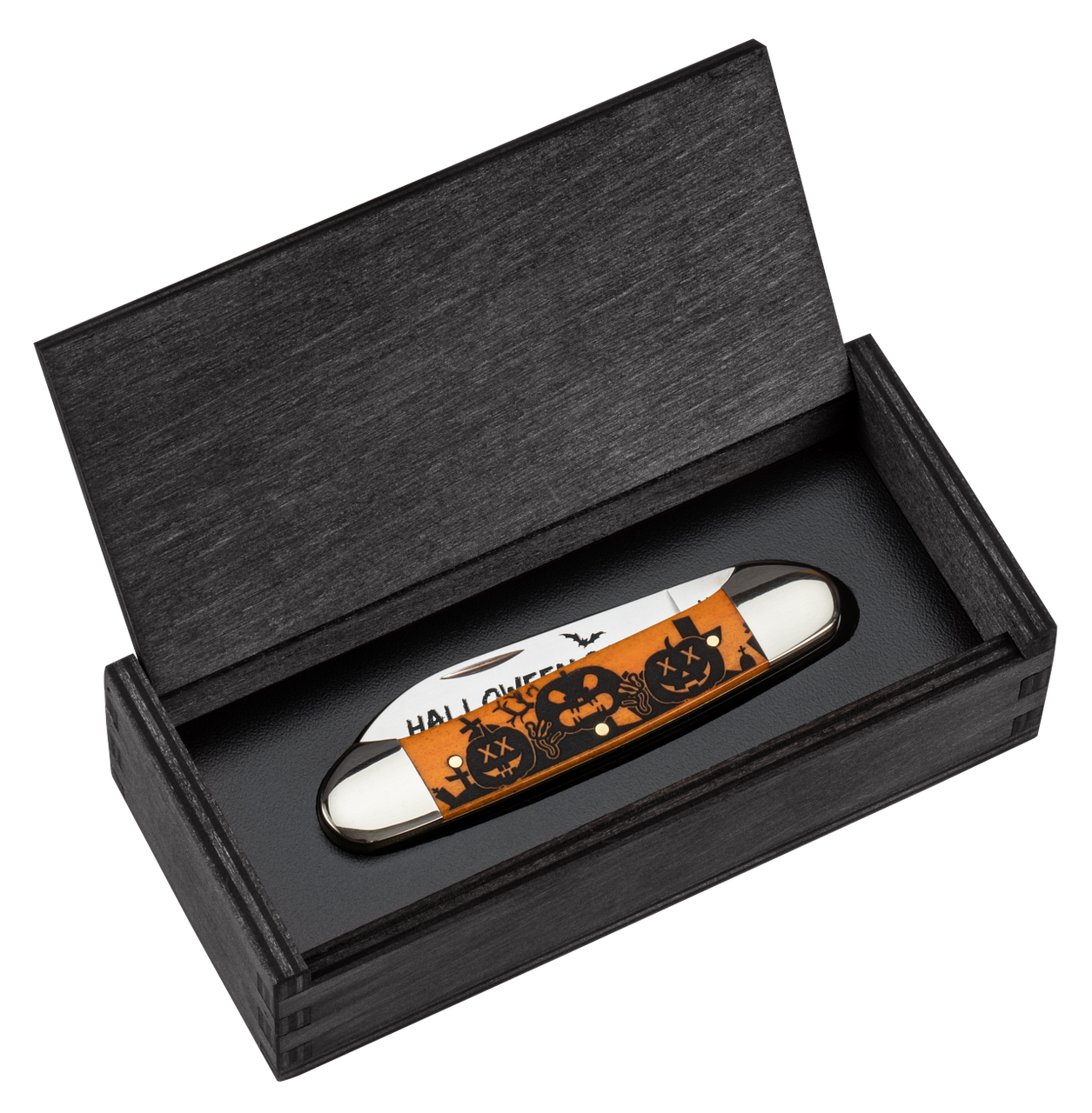 Case Canoe 10626 Halloween 2023 Persimmon Orange Bone (62131 SS) Tru-Sharp Spear and Pen Blades