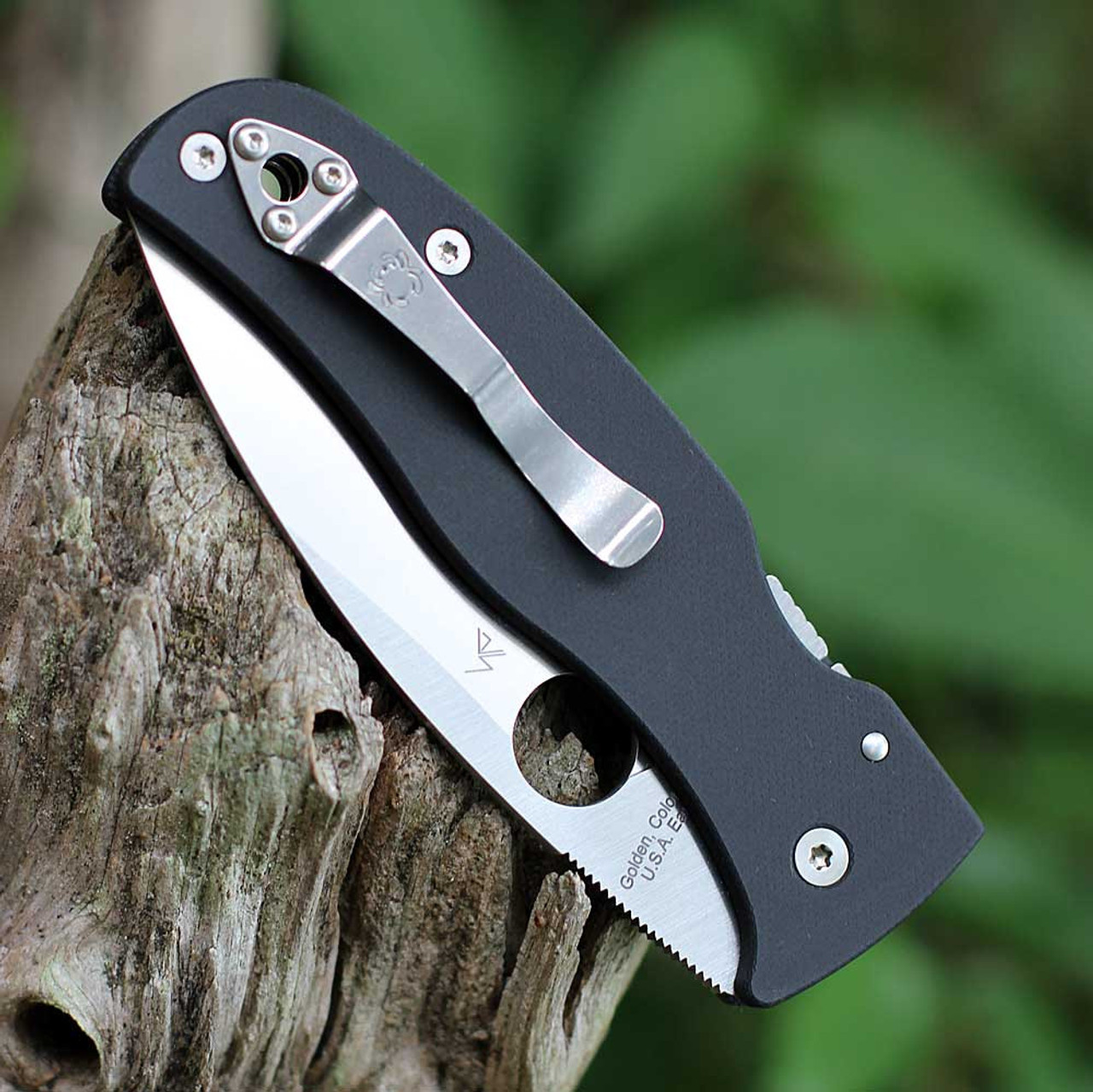 Spyderco Bodacious C263GP - 3.66" Satin CPM-S30V Plain Blade, Smooth G-10 Handle