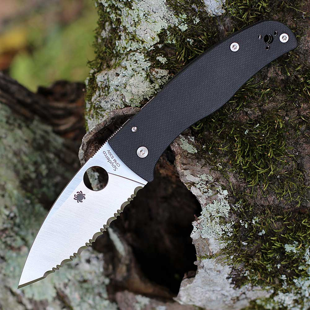 Spyderco Bodacious C263GS Serrated Blade Open