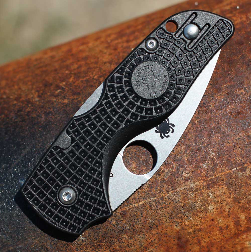 Spyderco Lil' Native LW - BD1N Plain, Black FRN C230PBK | Knifeworks
