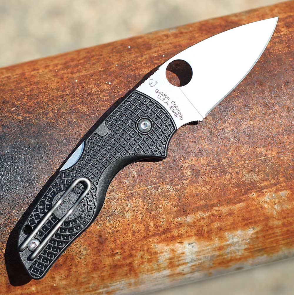 CTS BD1N Satin Plain Edge Blade Black FRN